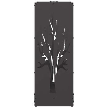 Brennholzregal Schwarz 40x30x80 cm Kaltgewalzter Stahl