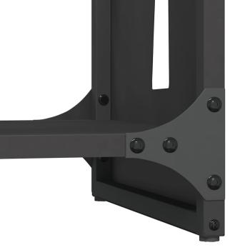 Brennholzregal Schwarz 40x30x80 cm Kaltgewalzter Stahl