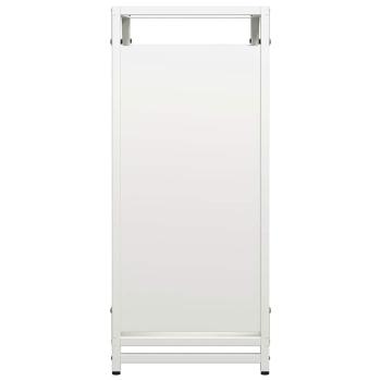 Brennholzregal Weiß 44x28x65 cm Kaltgewalzter Stahl