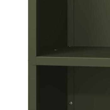 Brennholzregal Olivgrün 40x30x75 cm Kaltgewalzter Stahl