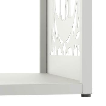 Brennholzregal Weiß 40x40x40 cm Kaltgewalzter Stahl