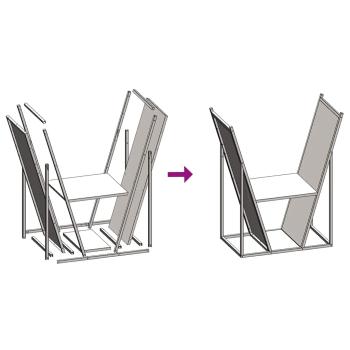 Brennholzregal Anthrazit 69,5x35x81 cm Kaltgewalzter Stahl