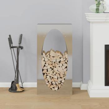 Brennholzregal 50x23x100 cm Edelstahl