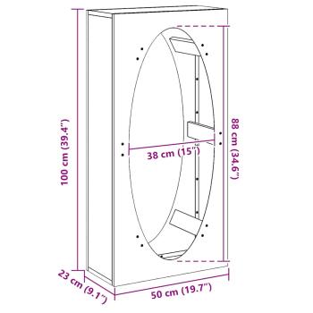Brennholzregal 50x23x100 cm Edelstahl