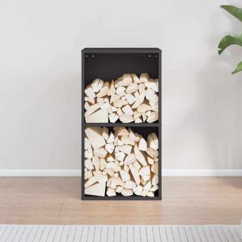 ARDEBO.de - Brennholzregal Schwarz 40x30x75 cm Kaltgewalzter Stahl