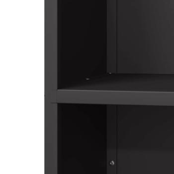 Brennholzregal Schwarz 40x30x75 cm Kaltgewalzter Stahl