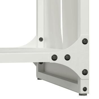 Brennholzregal Weiß 40x30x80 cm Kaltgewalzter Stahl