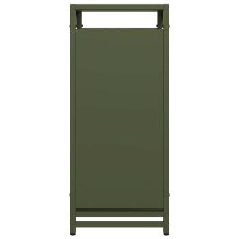Brennholzregal Olivgrün 44x28x65 cm Kaltgewalzter Stahl