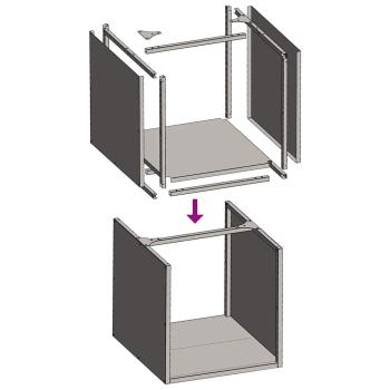 Brennholzregal 40x40x40 cm Edelstahl