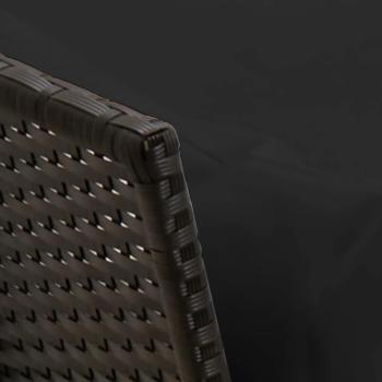 4-tlg. Garten-Essgruppe mit Kissen Schwarz Poly Rattan