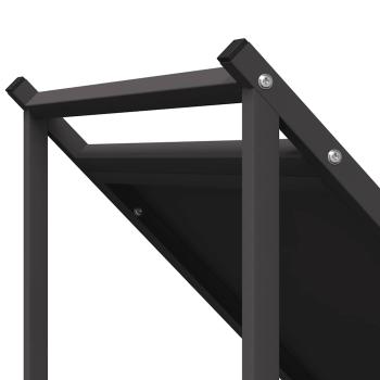 Brennholzregal Schwarz 70x43x34,5 cm Kaltgewalzter Stahl