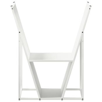 Brennholzregal Weiß 69,5x35x81 cm Kaltgewalzter Stahl