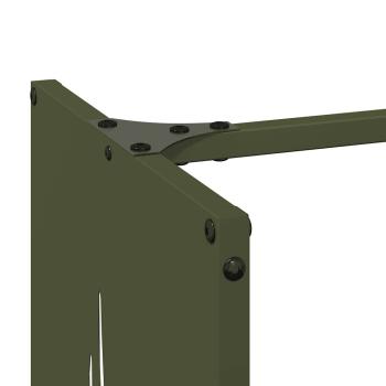 Brennholzregal Olivgrün 40x30x80 cm Kaltgewalzter Stahl