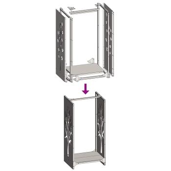 Brennholzregal Olivgrün 40x30x80 cm Kaltgewalzter Stahl