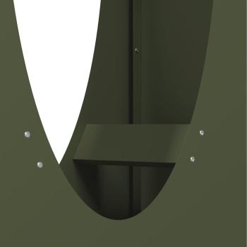 Brennholzregal Olivgrün 50x23x100 cm Kaltgewalzter Stahl