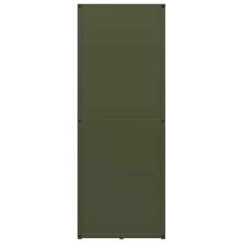 Brennholzregal Olivgrün 40x30x80 cm Kaltgewalzter Stahl