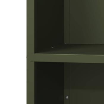 Brennholzregal Olivgrün 40x30x80 cm Kaltgewalzter Stahl
