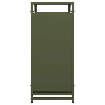 Brennholzregal Olivgrün 60x28x65 cm Kaltgewalzter Stahl