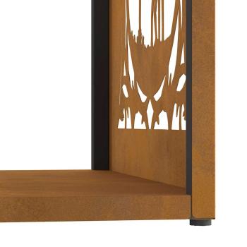 Brennholzregal 40x40x40 cm Wetterfester Stahl