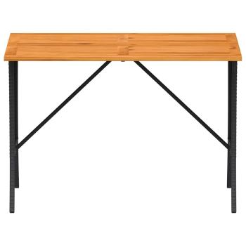 Gartentisch mit Akazienholzplatte 105x75x72 cm Poly Rattan