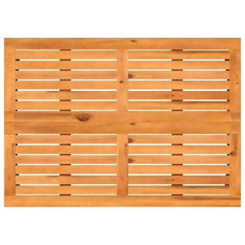 Gartentisch mit Akazienholzplatte 105x75x72 cm Poly Rattan