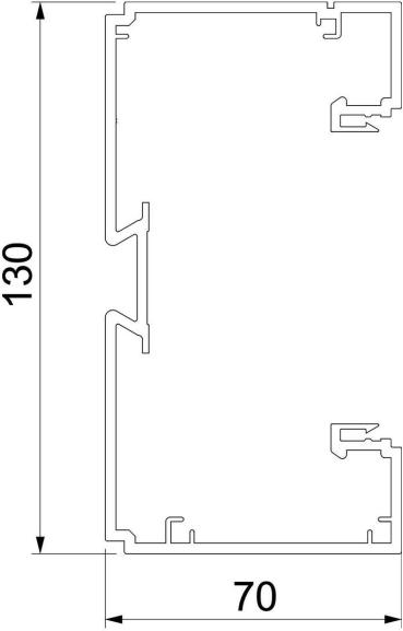 OBO Bettermann BRK 70130 rws Geräteeinbaukanal Signa Base, IP40, 130x70x2000mm, reinweiß (6132726)