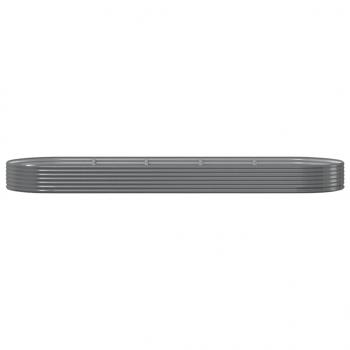 ARDEBO.de - Hochbeet Pulverbeschichteter Stahl 450x140x36 cm Grau
