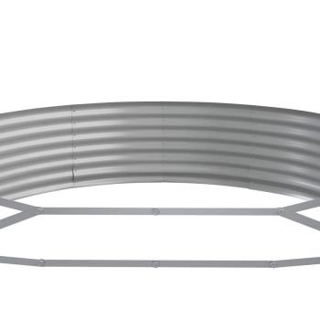Hochbeet Verzinkter Stahl 523x140x36 cm Grau