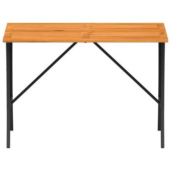 3-tlg. Garten-Sofagarnitur mit Kissen Schwarz Poly Rattan