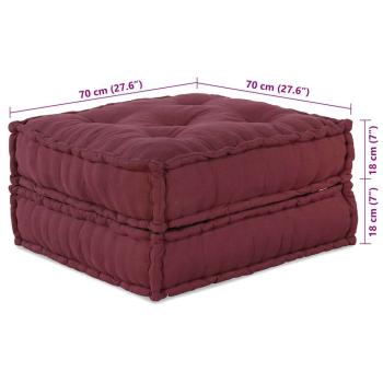 Pouf Modular Kastanienbraun 70x70x36 cm Stoff
