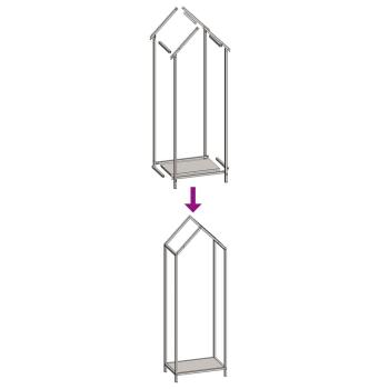 Brennholzregal Olivgrün 40x25x120 cm Kaltgewalzter Stahl