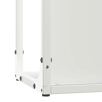 Brennholzregal Weiß 25x25x80 cm Kaltgewalzter Stahl