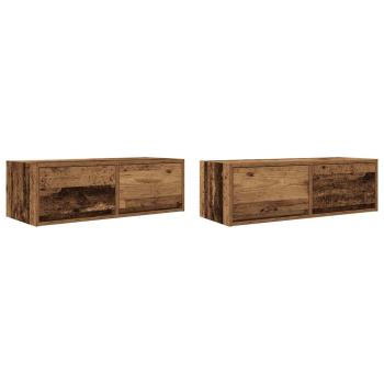 TV-Schränke 2 Stk. Altholz-Optik 80x31x25,5 cm Holzwerkstoff