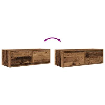 TV-Schränke 2 Stk. Altholz-Optik 80x31x25,5 cm Holzwerkstoff