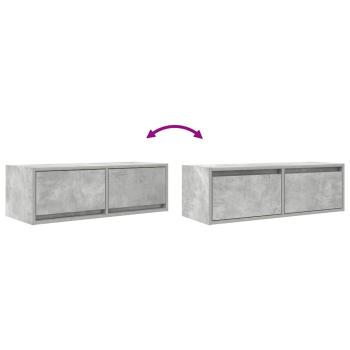 TV-Schrank Betongrau 80x31x25,5 cm Holzwerkstoff