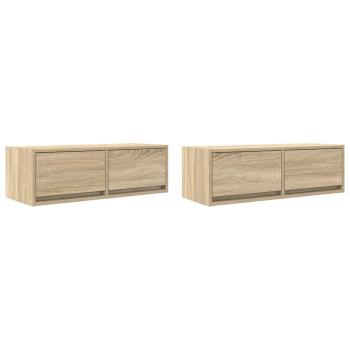 TV-Schränke 2 Stk. Sonoma-Eiche 80x31x25,5 cm Holzwerkstoff