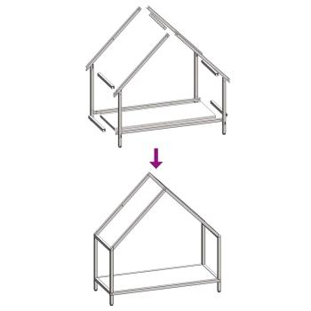 Brennholzregal Anthrazit 60x25x60 cm Kaltgewalzter Stahl