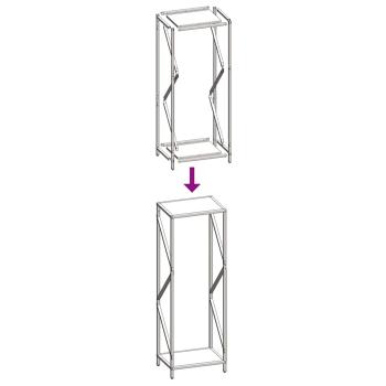 Brennholzregal Olivgrün 34x25x100 cm Kaltgewalzter Stahl