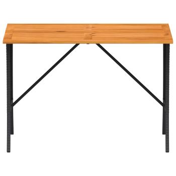 3-tlg. Garten-Sofagarnitur mit Kissen Schwarz Poly Rattan