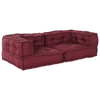 ARDEBO.de - Pouf Modular Kastanienbraun 140x70x36 cm Stoff