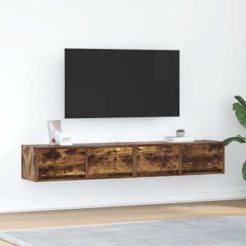 ARDEBO.de - TV-Schränke 2 Stk. Räuchereiche 80x31x25,5 cm Holzwerkstoff