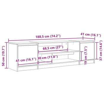 TV-Schrank Sonoma-Eiche 188,5x41x50 cm Holzwerkstoff