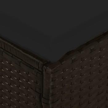 4tlg. Garten-Sofagarnitur mit Kissen L-Form Schwarz Poly Rattan