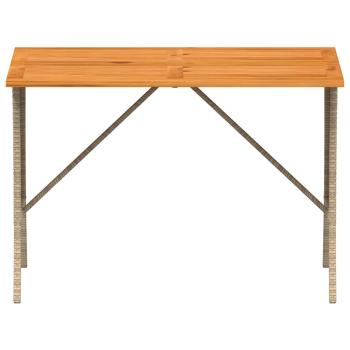 3-tlg. Garten-Sofagarnitur mit Kissen Beige Poly Rattan