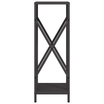 Brennholzregal Schwarz 34x25x70 cm Kaltgewalzter Stahl