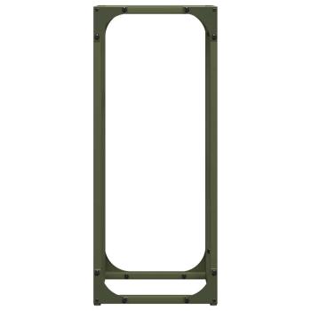 Brennholzregal Olivgrün 25x25x60 cm Kaltgewalzter Stahl