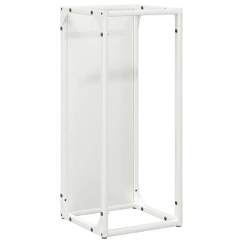Brennholzregal Weiß 25x25x60 cm Kaltgewalzter Stahl
