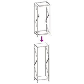 Brennholzregal Anthrazit 34x25x100 cm Kaltgewalzter Stahl