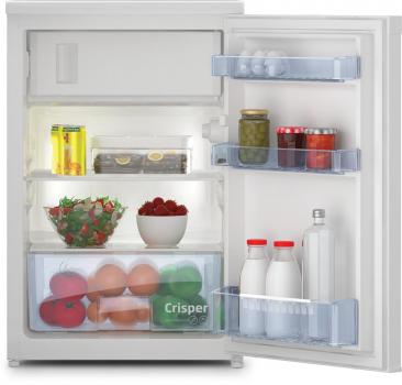Beko TSE1286N Stand Kühlschrank, 54 cm breit, 114 L, mit Gefrierfach, LED Illumination, weiß