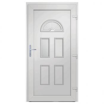 Haustür Weiß 88x190 cm PVC